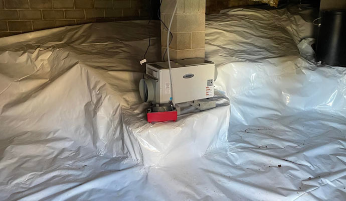 Crawl space vapor barrier Crawl space vapor barrier