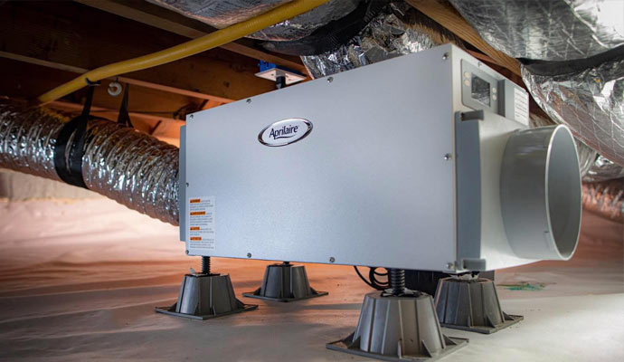Dehumidifier in crawl space Dehumidifier in crawl space