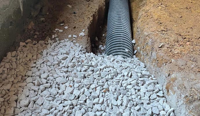 Interior drainage system