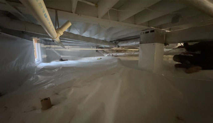 Crawl-space repair on progress Crawl-space repair on progress