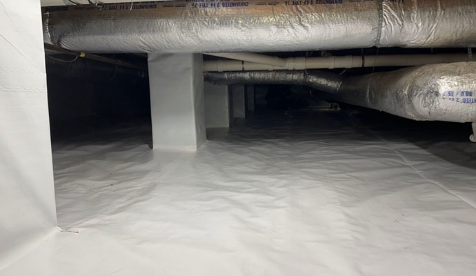 Professionally sealed crawl space