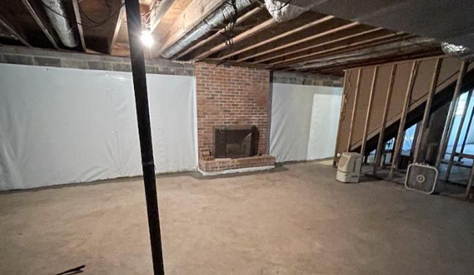Clean water proofed basement
