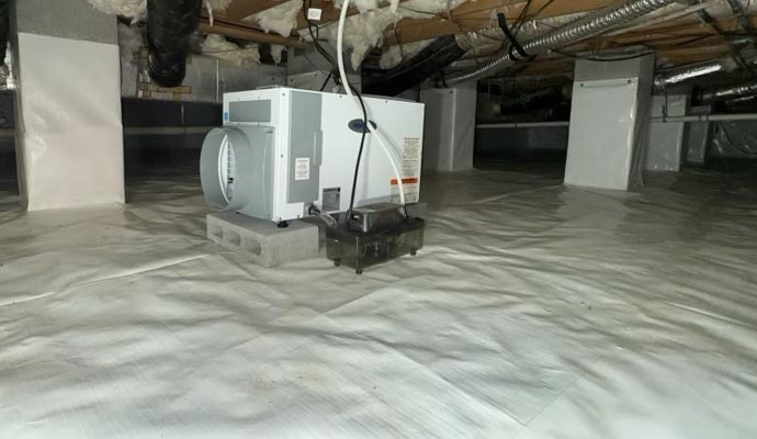 Installed humidity control system Installed humidity control system
