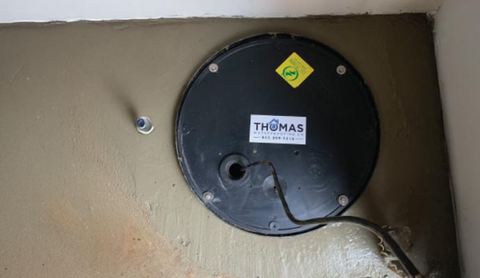 Repaired sump pump in a basemen Repaired sump pump in a basemen