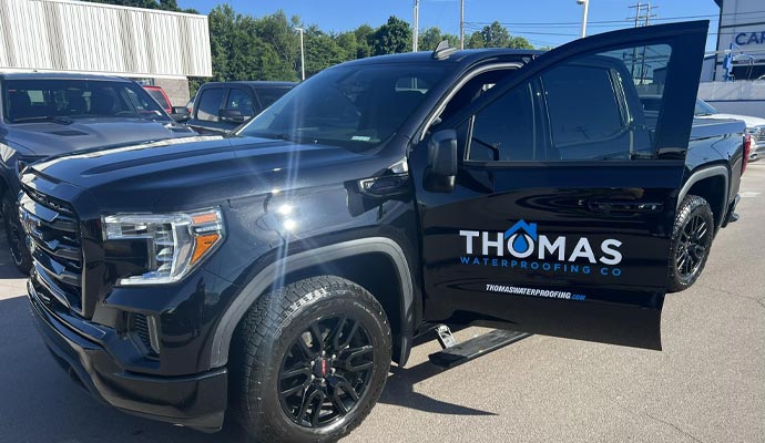 Thomas Waterproofing service van Thomas Waterproofing service van